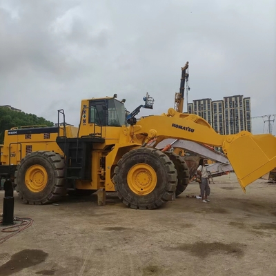 Καλή κατάσταση Komatsu WA600 μεταχειρισμένο φορτιστή τροχών με 178/kw κινητή μηχανή τύπου τροχών