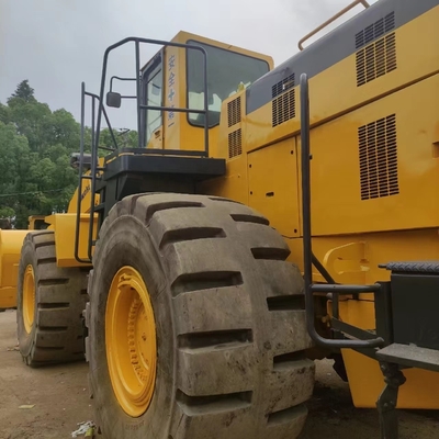 Καλή κατάσταση Komatsu WA600 μεταχειρισμένο φορτιστή τροχών με 178/kw κινητή μηχανή τύπου τροχών