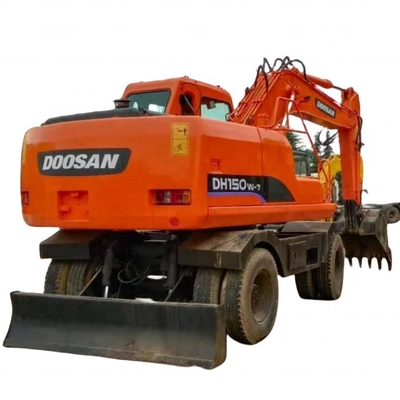 Χρησιμοποιούμενη εκσκαφέας Doosan DH150W-7 με κινητήρα HINO 15000 kg βάρος μηχανής και Ιαπωνία