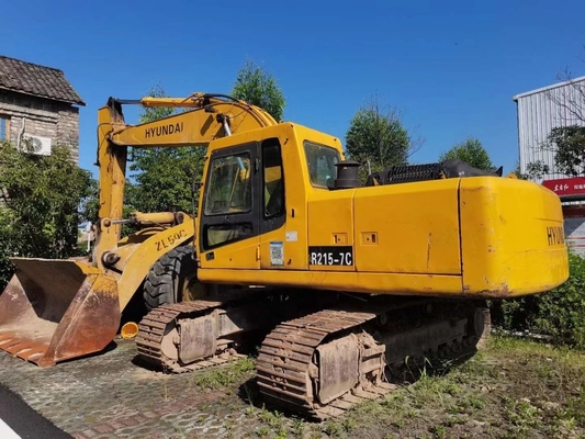 Μηχανή EPA R215-7C Hyundai Excavator με χρησιμοποιημένη αρχική μπογιά και χαμηλές ώρες