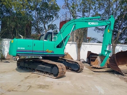Χρησιμοποιούμενος Digger Kobelco SK200 Crawler Excavator με κινητήρα HINO Ιαπωνία Hot Seller