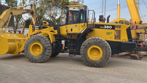Καλή κατάσταση μεταχειρισμένο Komatsu WA380 μεταχειρισμένο φορτιστή εκσκαφέα αρχικό χρώμα φορτιστή πληρωμής