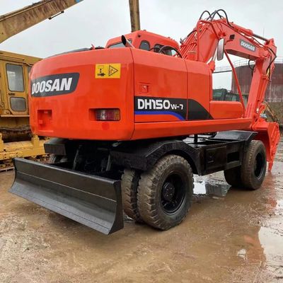 Doosan DH150W-7 15 τόνων Excavator Χρησιμοποιούμενος σκάφτης με κινητήρα HINO σε εξαιρετική κατάσταση