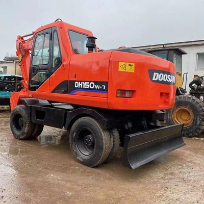 Doosan DH150W-7 15 τόνων Excavator Χρησιμοποιούμενος σκάφτης με κινητήρα HINO σε εξαιρετική κατάσταση