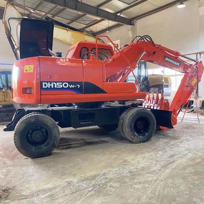 Doosan DH150W-7 15 τόνων Excavator Χρησιμοποιούμενος σκάφτης με κινητήρα HINO σε εξαιρετική κατάσταση