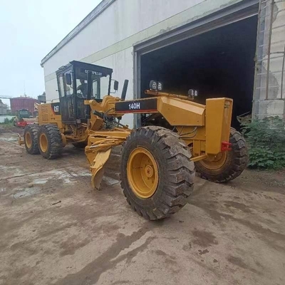 Χρησιμοποιηθέν CAT140H Motor Grader με τροχαία ελαστικά και κινητήρα Cummins σε καλή κατάσταση