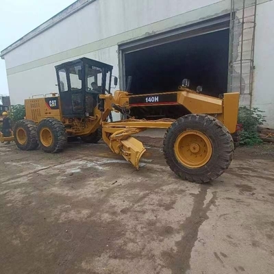 Χρησιμοποιηθέν CAT140H Motor Grader με τροχαία ελαστικά και κινητήρα Cummins σε καλή κατάσταση