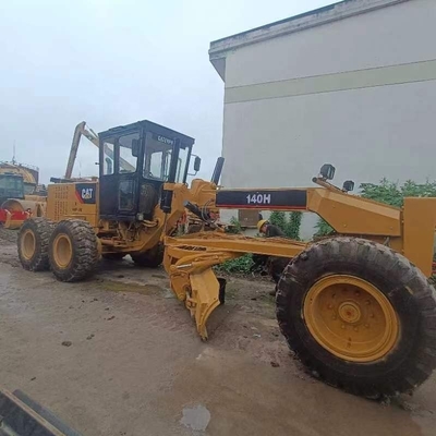 Χρησιμοποιηθέν CAT140H Motor Grader με τροχαία ελαστικά και κινητήρα Cummins σε καλή κατάσταση