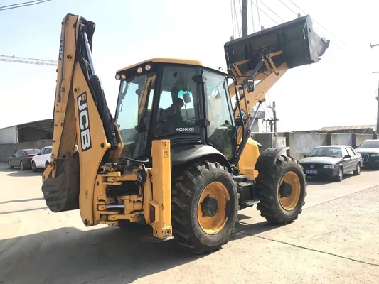 Jcb 4CX Χρησιμοποιούμενο φορτιστή ελκυστήρα 20ton Ιαπωνία Αρχικό φορτιστή χρώματος Κινήματος τύπου φορτιστή τροχών