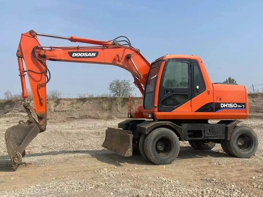 Χρησιμοποιούμενος εξορυκτής τροχών DOOSAN DX140W-7 με αρχική μπογιά και κινητήρα Cummins 112kW