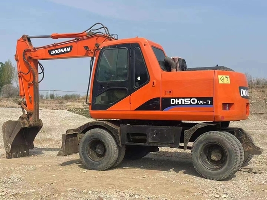 Χρησιμοποιούμενος εξορυκτής τροχών DOOSAN DX140W-7 με αρχική μπογιά και κινητήρα Cummins 112kW