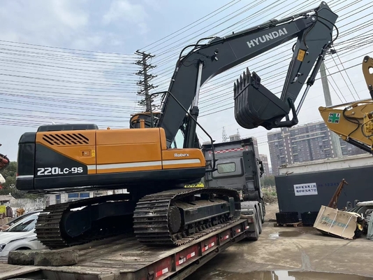 Χρησιμοποιήθηκε 22 τόνων Κορέα Robex220lc-9s EPA Μηχανή Hyundai 220 Excavator με πρωτότυπη μπογιά