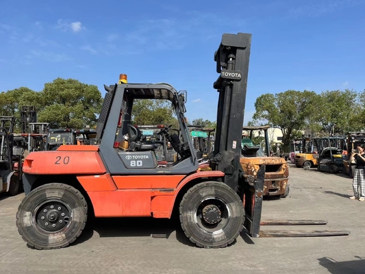 Καλή απόδοση Ιαπωνία πρωτότυπο TOYOTA FD80 8ton πετρελαιοκίνητο φορτηγό για αποθήκη