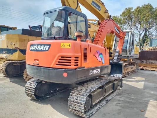 5.5 τόνων Doosan DH55 Crawler Excavator με πρωτότυπο κορεατικό κινητήρα και 0-2000 ώρες εργασίας