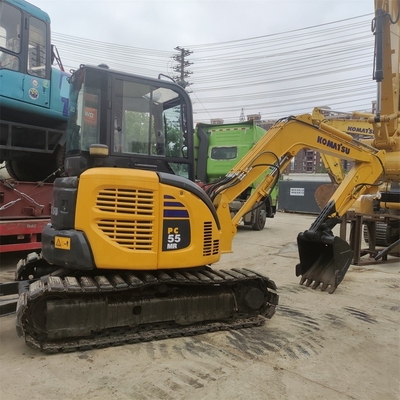 Γιαπωνέζικος Komatsu PC55MR 5,5 τόνων μεταχειρισμένος μίνι εξορυκτής με αρχική υδραυλική αντλία