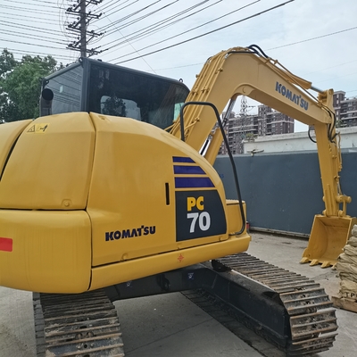 Αρχική μπογιά μεταχειρισμένο εξορυκτικό Komatsu PC70 με χαμηλό χρόνο εργασίας και κινητήρα