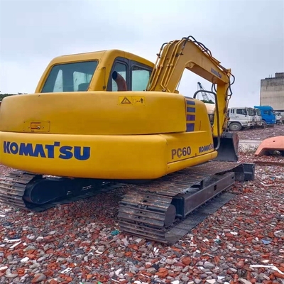 Χρησιμοποιούμενη εκσκαφέας PC60 Komatsu με καλό υδραυλικό σύστημα και πρωτότυπο κινητήρα της Ιαπωνίας