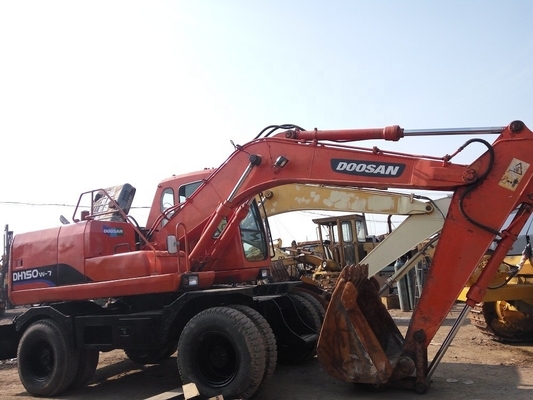 Χρησιμοποιούμενος εκσκαφέας τροχών DOOSAN 150W-7 15 τόνων εκσκαφέας με χωρητικότητα κουβάς 0,7m3