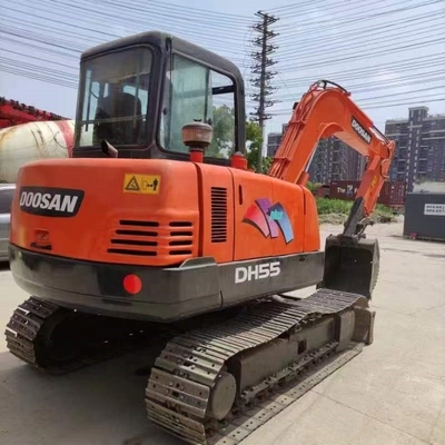 Doosan DH55 Crawler Excavator 5,5 τόνους Αρχικό χρώμα Χρησιμοποιούμενη μίνι εκσκαφέας στη Σαγκάη