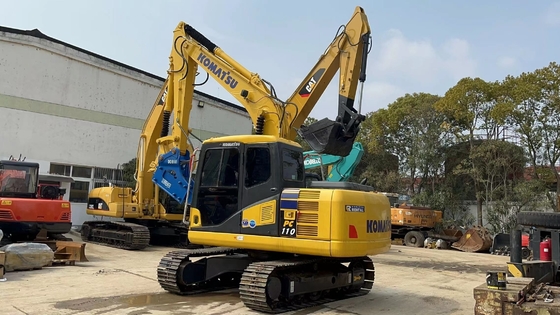 11000 KG Χρησιμοποιούμενος εξορυκτής Komatsu PC110 με κινητήρα EPA σε καλή κατάσταση από τη Σαγκάη