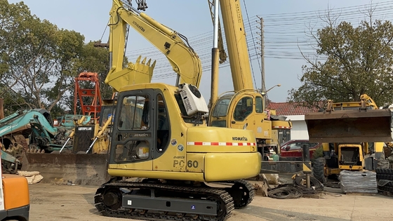 Ιαπωνία 6ton Crawler KOMATSU PC60 Εκσκαφέας Χρησιμοποιούμενη Μηχανή Μετακίνησης Γης Μίνι Εκσκαφέας