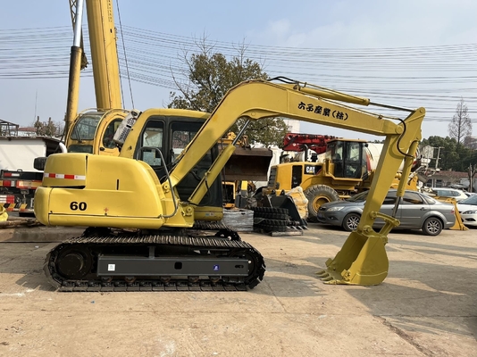 Ιαπωνία 6ton Crawler KOMATSU PC60 Εκσκαφέας Χρησιμοποιούμενη Μηχανή Μετακίνησης Γης Μίνι Εκσκαφέας