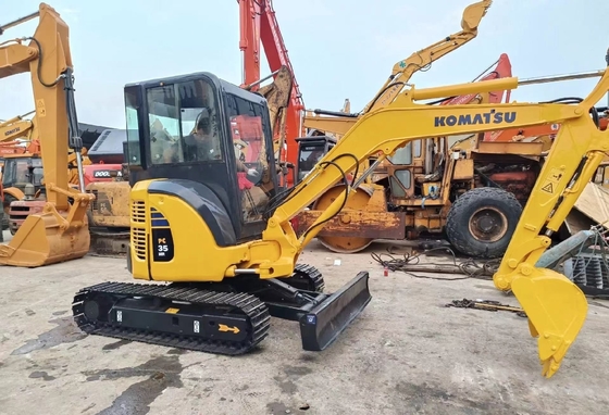 Μίνι σκάφτης KOMATSU PC35 Εκσκαφέας μεταχειρισμένο χαμηλή κατανάλωση καυσίμου και Ιαπωνία