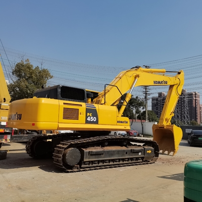 Ιαπωνία Εισαγωγή μεταχειρισμένο Komatsu PC450 Excavator Χρησιμοποιείται 45Ton Digger στην αυλή της Σαγκάης