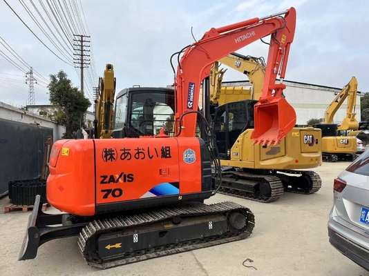 7T Mini Digger Hitachi zx70 Crawler Mini Excavator με κινητήρα EPA Χρησιμοποιείται αρχική Ιαπωνία