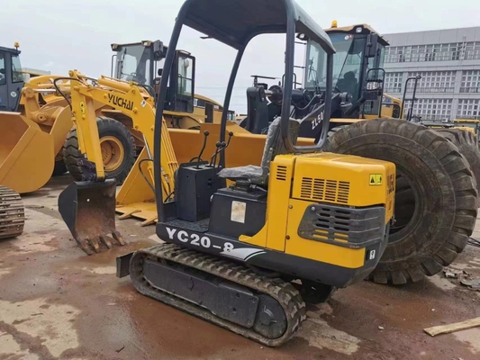 20KW Yuchai YC20-8 Μίνι εκσκαφέας 2 τόνων Λιγότερες ώρες εργασίας 0-2000 Εκσκαφέας Crawler