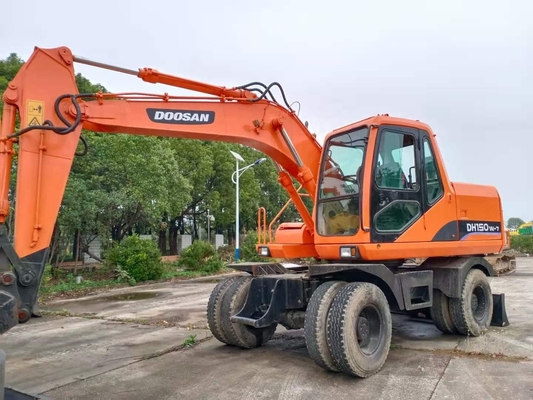 Υψηλή λειτουργική αποδοτικότητα Doosan DH150W-7 Χρησιμοποιούμενος ελκυστήρας εξορυκτής με κινητήρα Ιαπωνίας