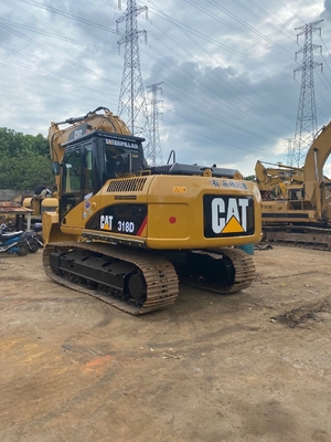 18000 KG Χρησιμοποιούμενη εκσκαφέας Cat 318d με καλή κατάσταση και πρωτότυπο ιαπωνικό κινητήρα