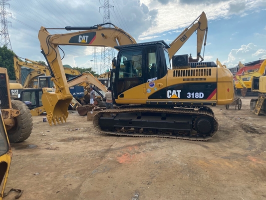 18000 KG Χρησιμοποιούμενη εκσκαφέας Cat 318d με καλή κατάσταση και πρωτότυπο ιαπωνικό κινητήρα