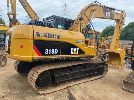 18000 KG Χρησιμοποιούμενη εκσκαφέας Cat 318d με καλή κατάσταση και πρωτότυπο ιαπωνικό κινητήρα
