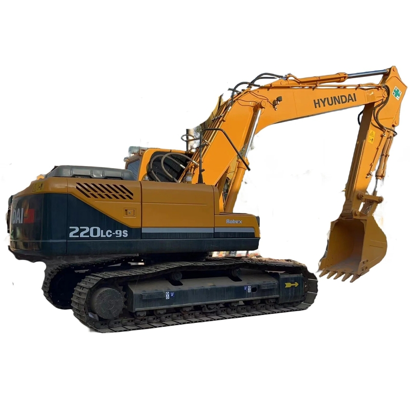 Αρχική χρώμα Hyundai 220LC-9S Excavator με κινητήρα 96KW και πιστοποίηση EPA