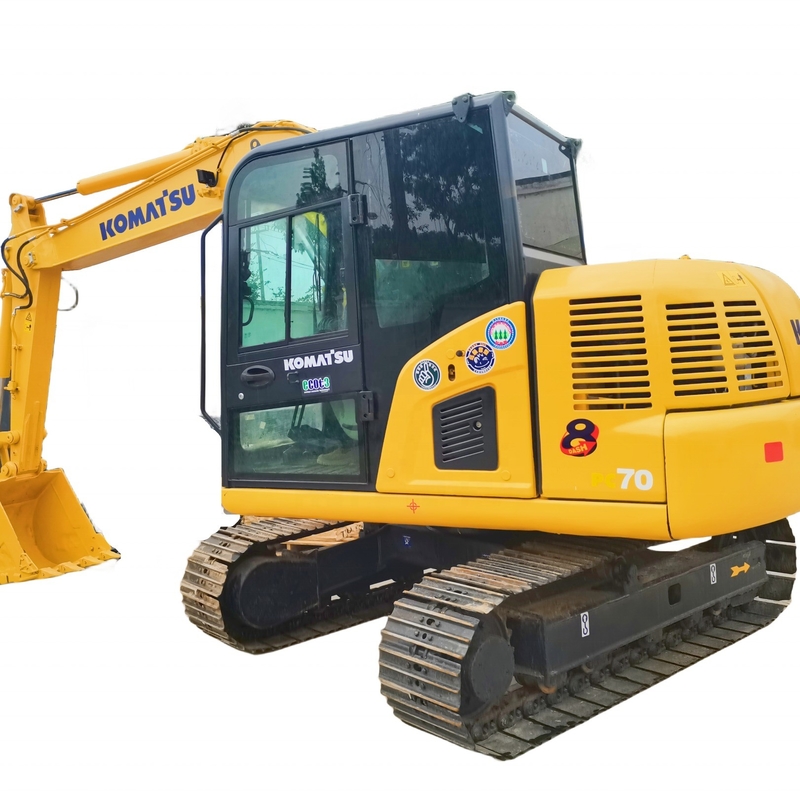 Αρχική μπογιά μεταχειρισμένο εξορυκτικό Komatsu PC70 με χαμηλό χρόνο εργασίας και κινητήρα