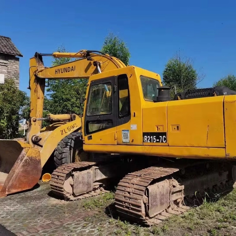 92KW Hyundai R215-7C Excavator Crawler Χρησιμοποιούμενο υδραυλικό 215-7 Digger Αρχική Κορέα