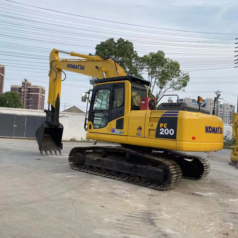 Αρχική KOMATSU PC200-8 μεταχειρισμένη εκσκαφέας 20 τόνων με χαμηλό ωράριο εργασίας