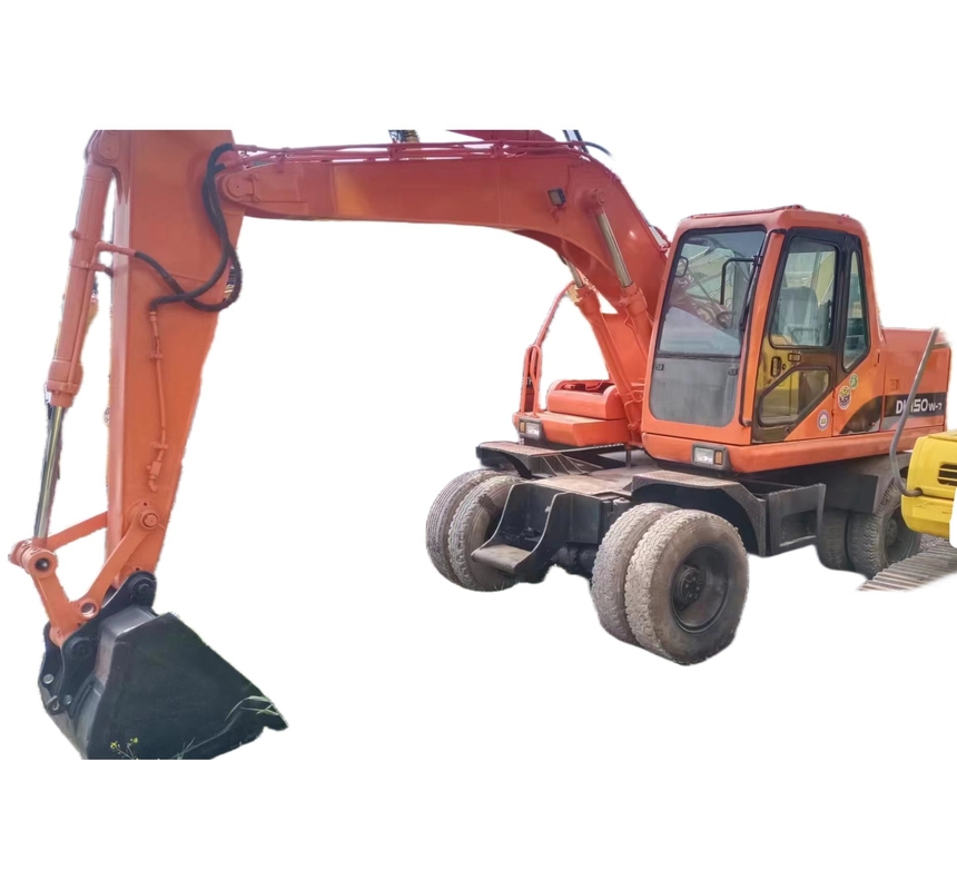 Πλεονεκτήματα των χαμηλών ωρών Doosan DH150W-7 Χρησιμοποιούμενος υδραυλικός σκάφτης σκάφους