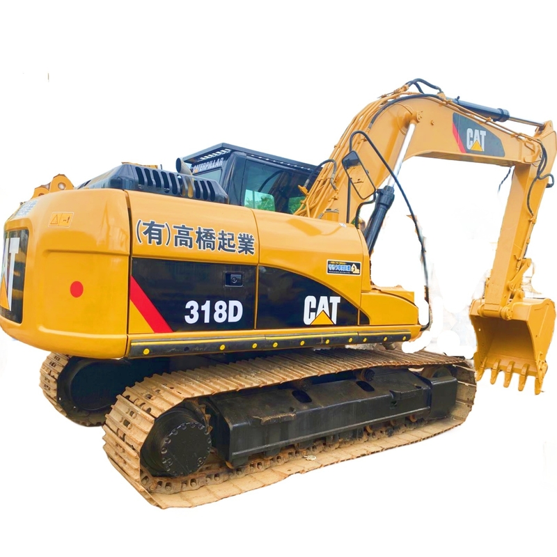 18000 KG Χρησιμοποιούμενη εκσκαφέας Cat 318d με καλή κατάσταση και πρωτότυπο ιαπωνικό κινητήρα